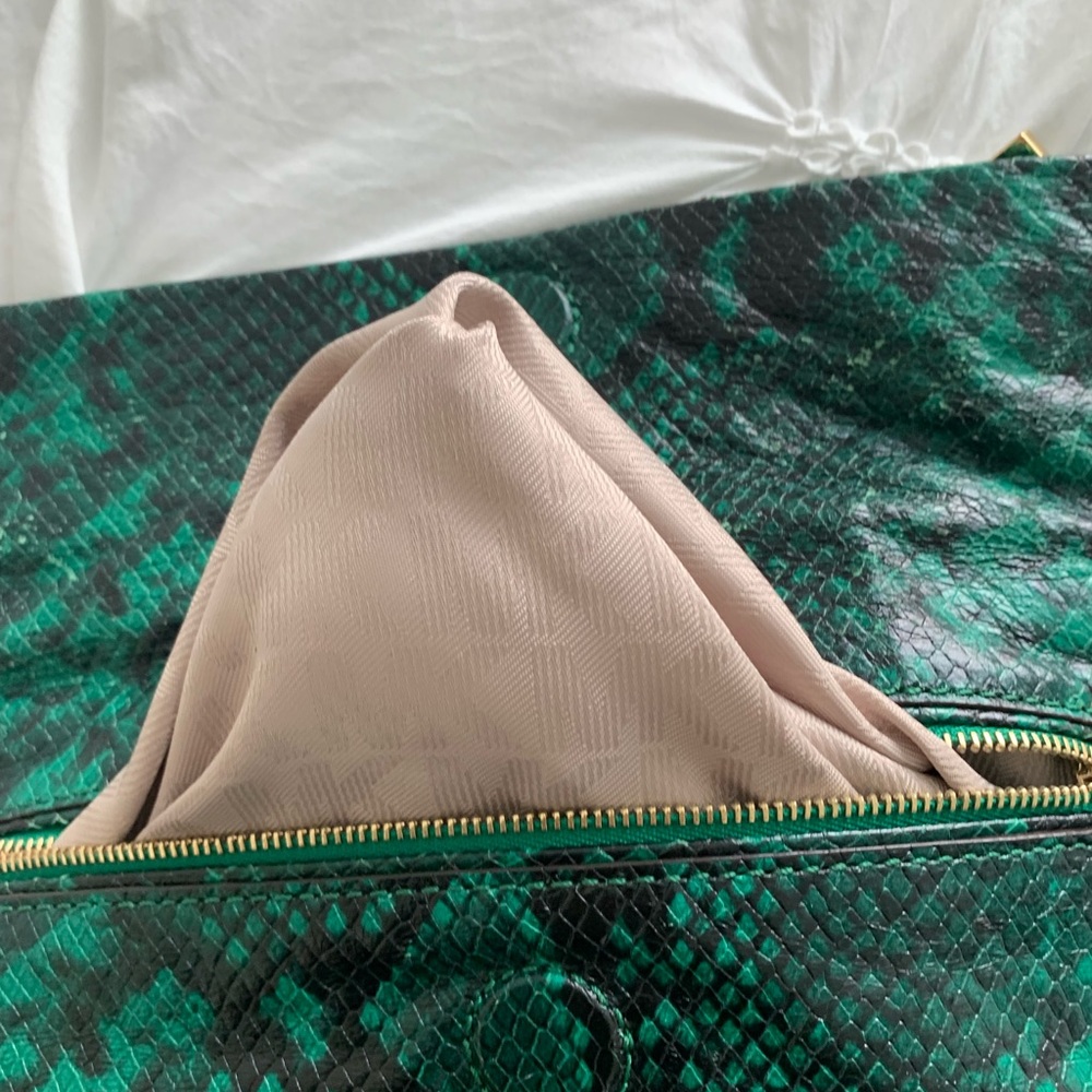 Michael Kors Emerald Snakeskin Clutch - Picture 9 of 14
